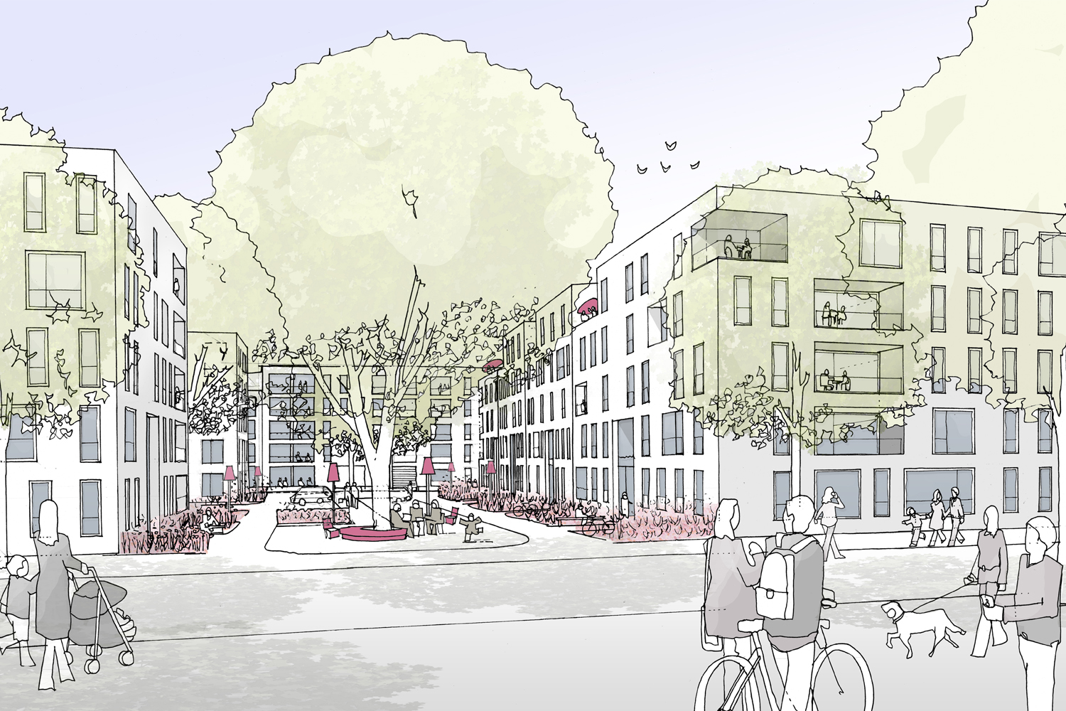 Ulmer Höh´ Süd in DüsseldorfDerendorf 3pass Architekten Stadtplaner